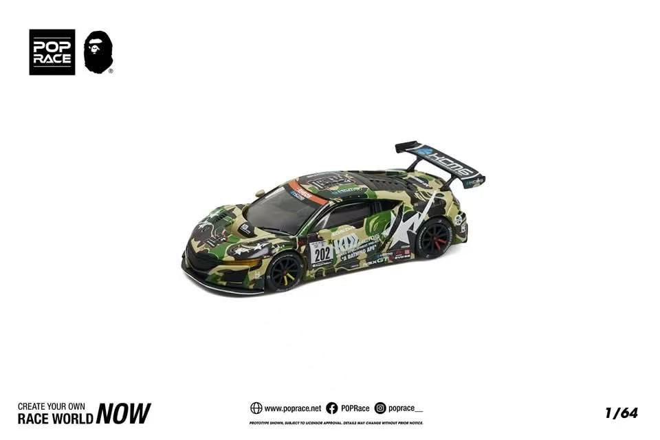 Pop Race 1/64 NSX GT3 Evo22 Green Bape Special