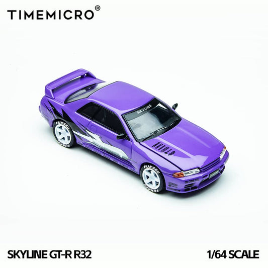 [ETA:  Jan 2026 ] Time Micro 1/64 Skyline GT-R R32 GTA Los Santos Livery - Purple