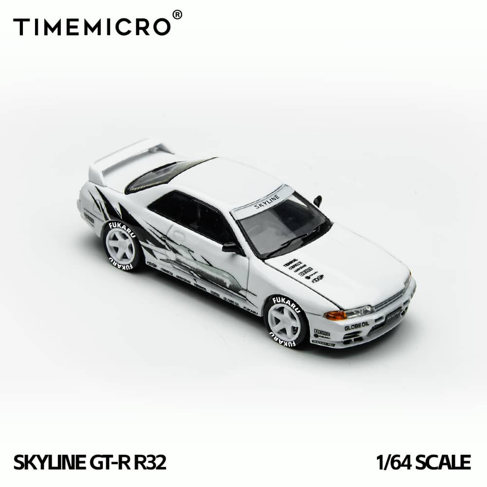 [ETA:  Jan 2026 ] Time Micro 1/64 Skyline GT-R R32 GTA Los Santos Livery -  White
