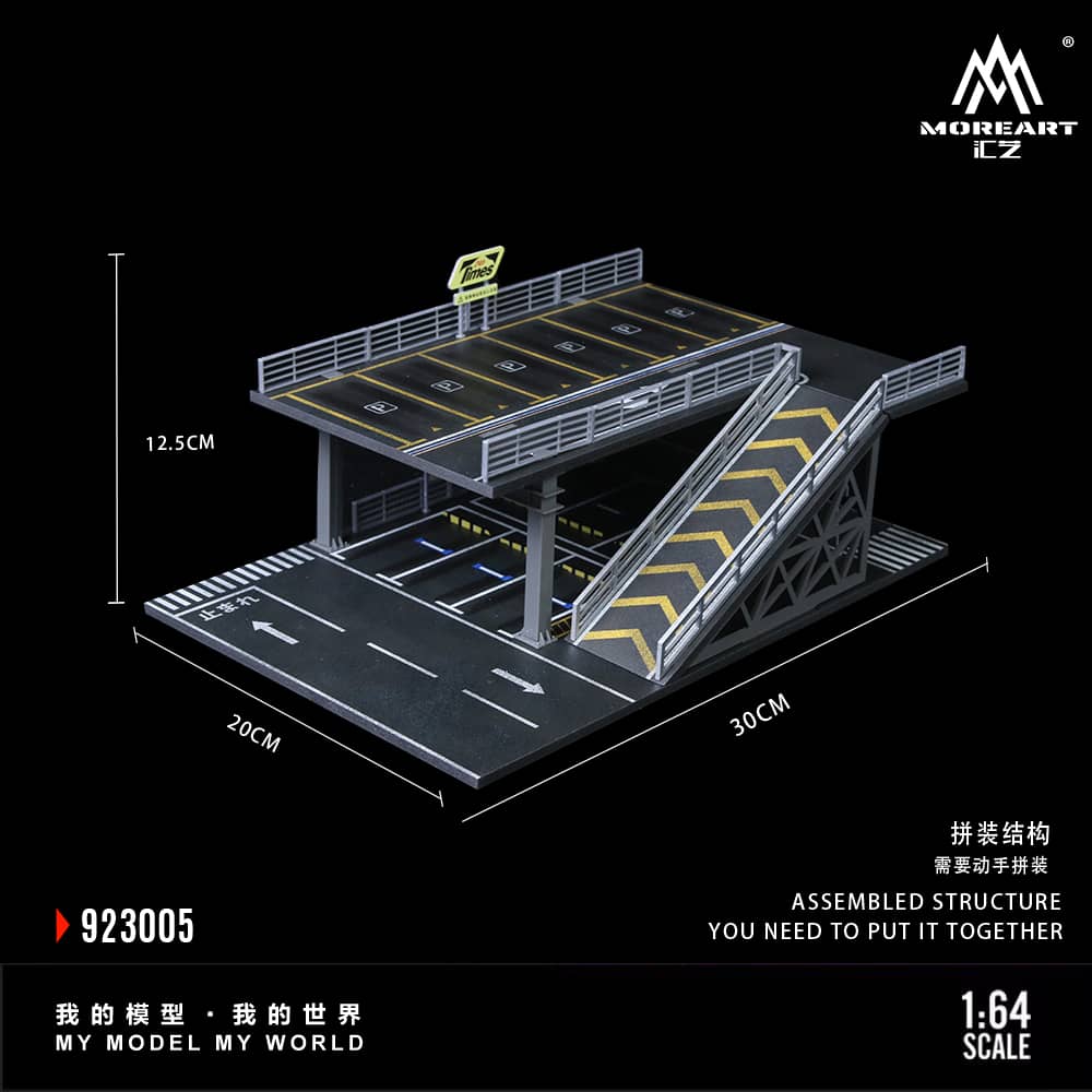 [ETA:  Jan 2026 ] MoreArt 1/64 Steel Frame Platform Parking Lot
Size: 30 x 20 x 12.5cm