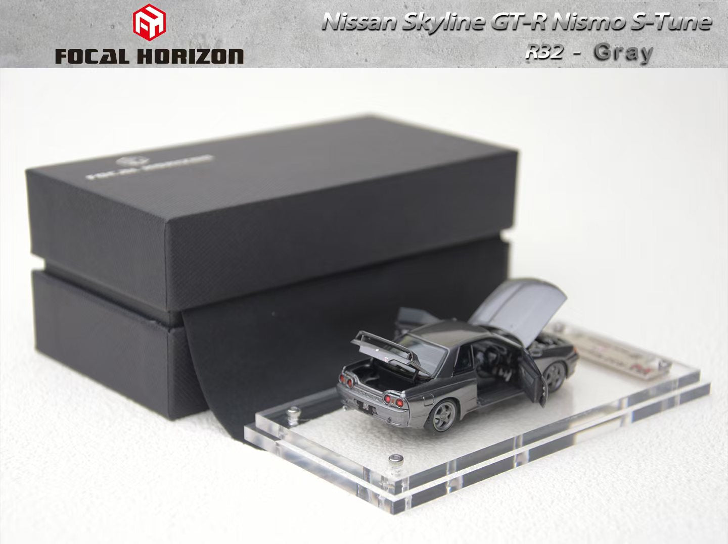 Focal Horizon 1/64 Nismo S-Tune Skyline GT-R R32 Gun Grey