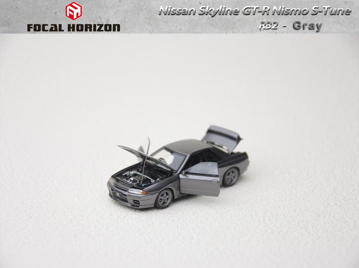 Focal Horizon 1/64 Nismo S-Tune Skyline GT-R R32 Gun Grey