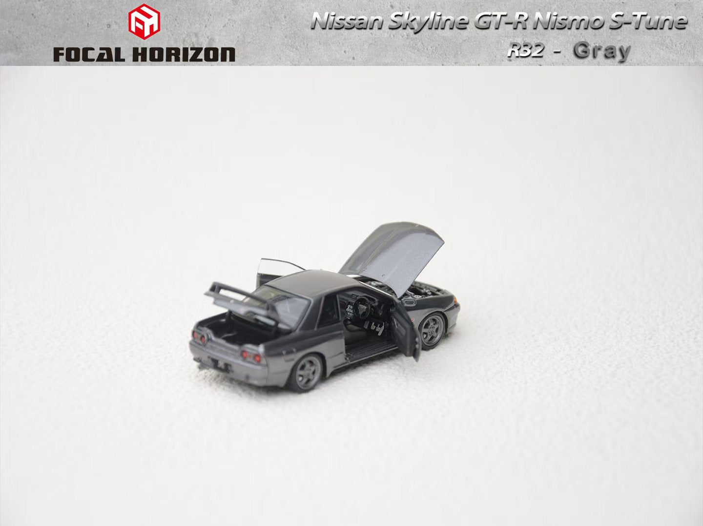 Focal Horizon 1/64 Nismo S-Tune Skyline GT-R R32 Gun Grey