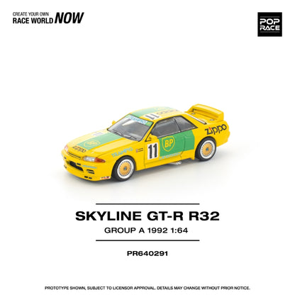[ETA:  May 2026 ] Pop Race 1/64 Skyline R32 GT-R - Yellow Group A 11# Livery