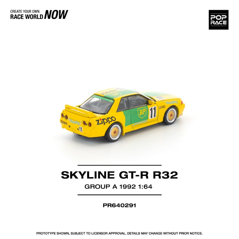 [ETA:  May 2026 ] Pop Race 1/64 Skyline R32 GT-R - Yellow Group A 11# Livery