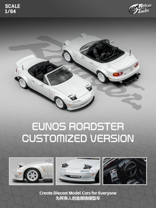 [ETA:  Nov 2025 ] Microturbo 1/64 MX-5  Eunos Roadster Pandem Rocket Bunny - Metallic White