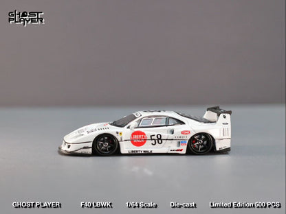 [ETA:  Dec 2025 ] Ghost Player x Street Weapon 1/64 Liberty Walk F40 - White Collet 58 # Livery