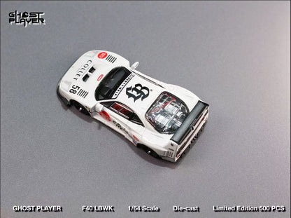 [ETA:  Dec 2025 ] Ghost Player x Street Weapon 1/64 Liberty Walk F40 - White Collet 58 # Livery