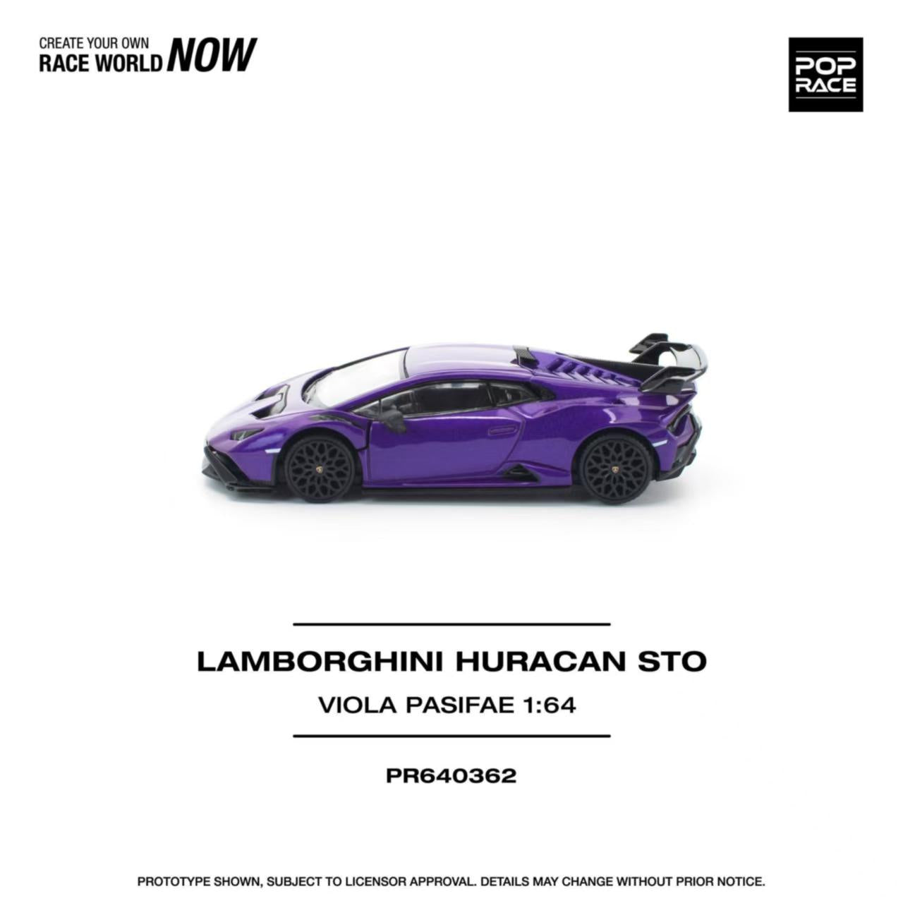 [ETA:  May 2026 ] Pop Race 1/64 Huracan STO Purple Viola Pasifae