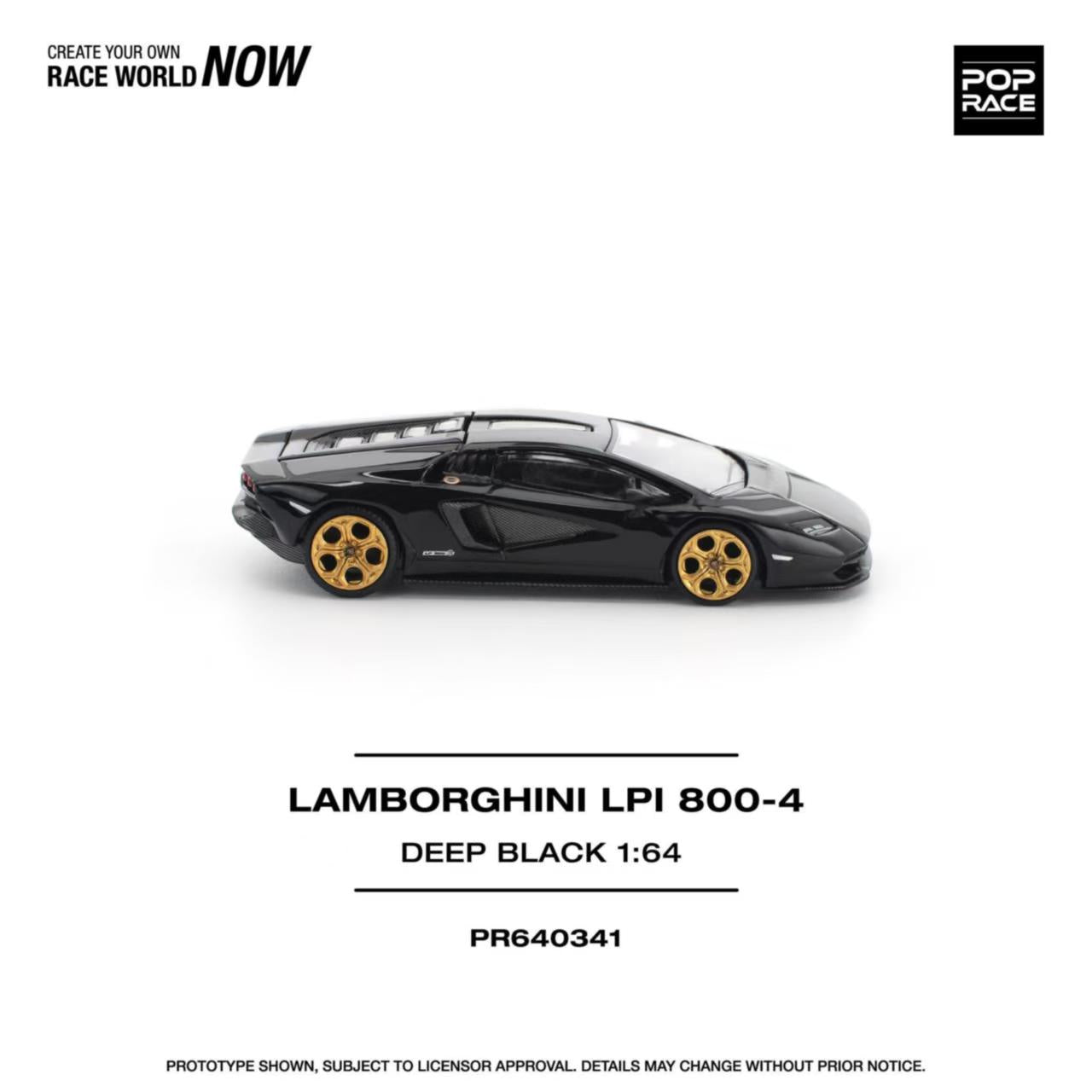 [ETA:  May 2026 ] Pop Race 1/64 Countach LPI800-4 Deep Black