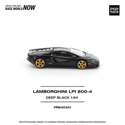 [ETA:  May 2026 ] Pop Race 1/64 Countach LPI800-4 Deep Black