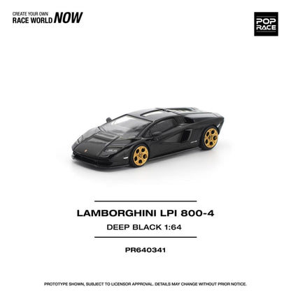 [ETA:  May 2026 ] Pop Race 1/64 Countach LPI800-4 Deep Black