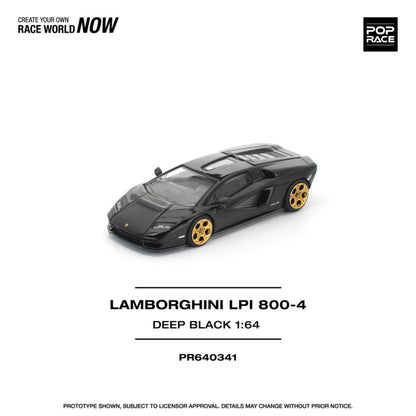 [ETA:  May 2026 ] Pop Race 1/64 Countach LPI800-4 Deep Black