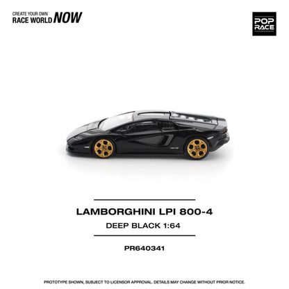 [ETA:  May 2026 ] Pop Race 1/64 Countach LPI800-4 Deep Black