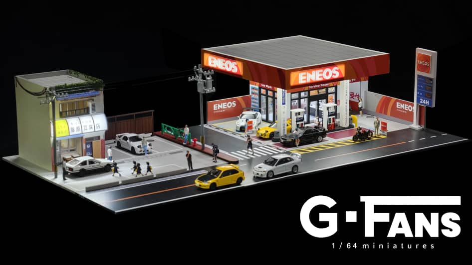 [ETA:  Feb 2026 ] G-FANS 1/64 Assembly Building Diorama with LED light - ENEOS Theme(710038)