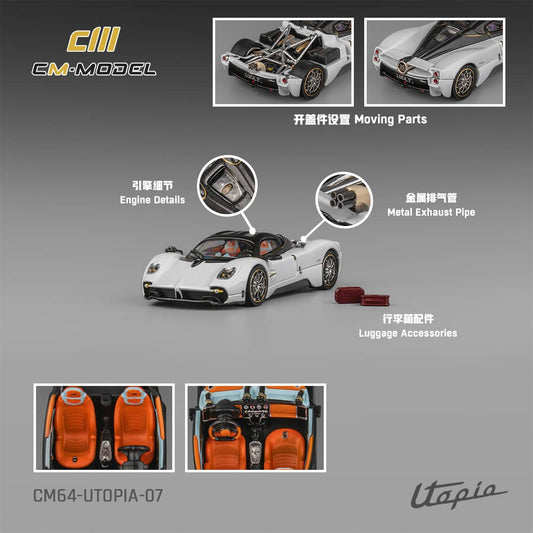[ETA:  Mar 2026 ] CM Model 1/64 Pagani Utopia Pearl White