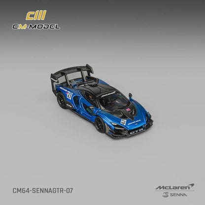 [ETA:  Mar 2026 ] CM Model 1/64 McLaren Senna GTR Metallic Blue 47# Livery