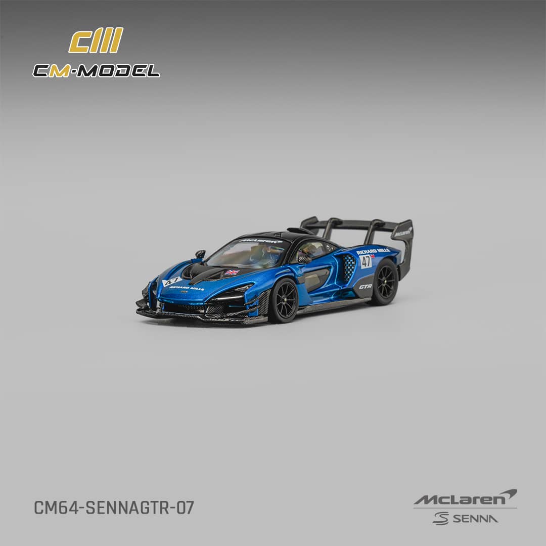[ETA:  Mar 2026 ] CM Model 1/64 McLaren Senna GTR Metallic Blue 47# Livery
