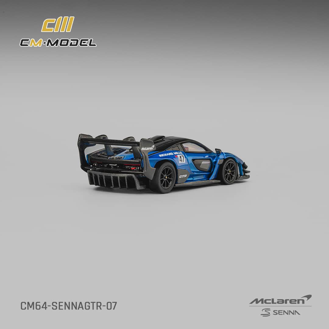 [ETA:  Mar 2026 ] CM Model 1/64 McLaren Senna GTR Metallic Blue 47# Livery