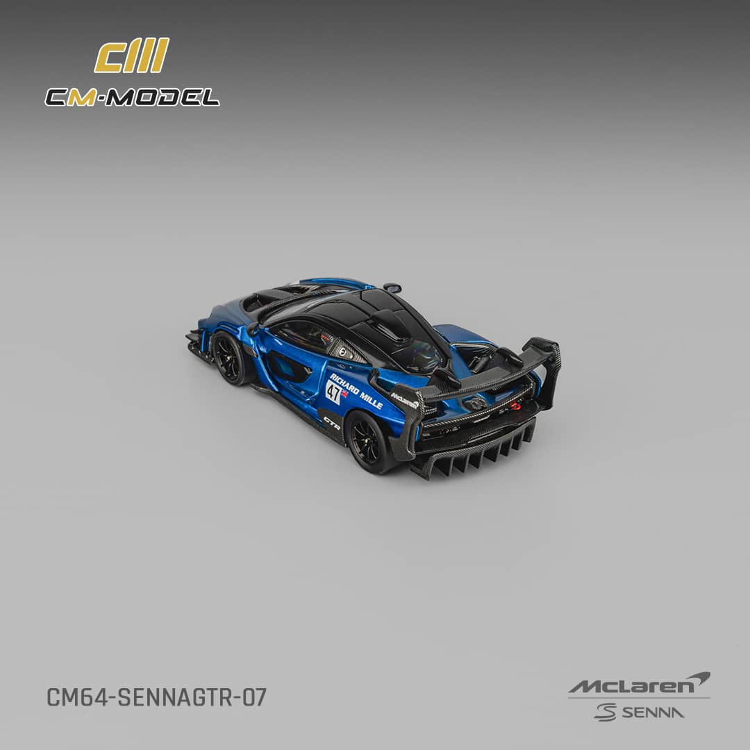 [ETA:  Mar 2026 ] CM Model 1/64 McLaren Senna GTR Metallic Blue 47# Livery