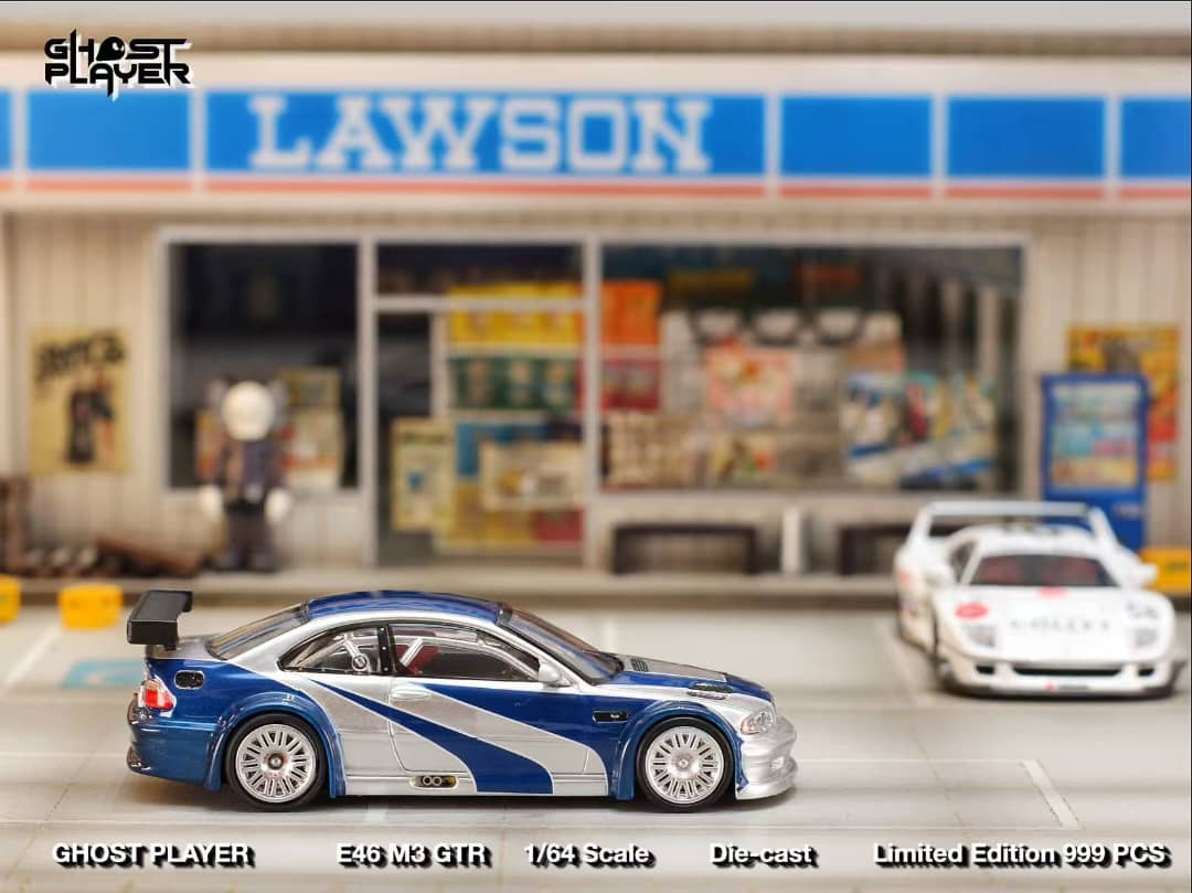 Ghost Player x Street Weapon 1/64 M3 E46 GTR - NFS Silverblue