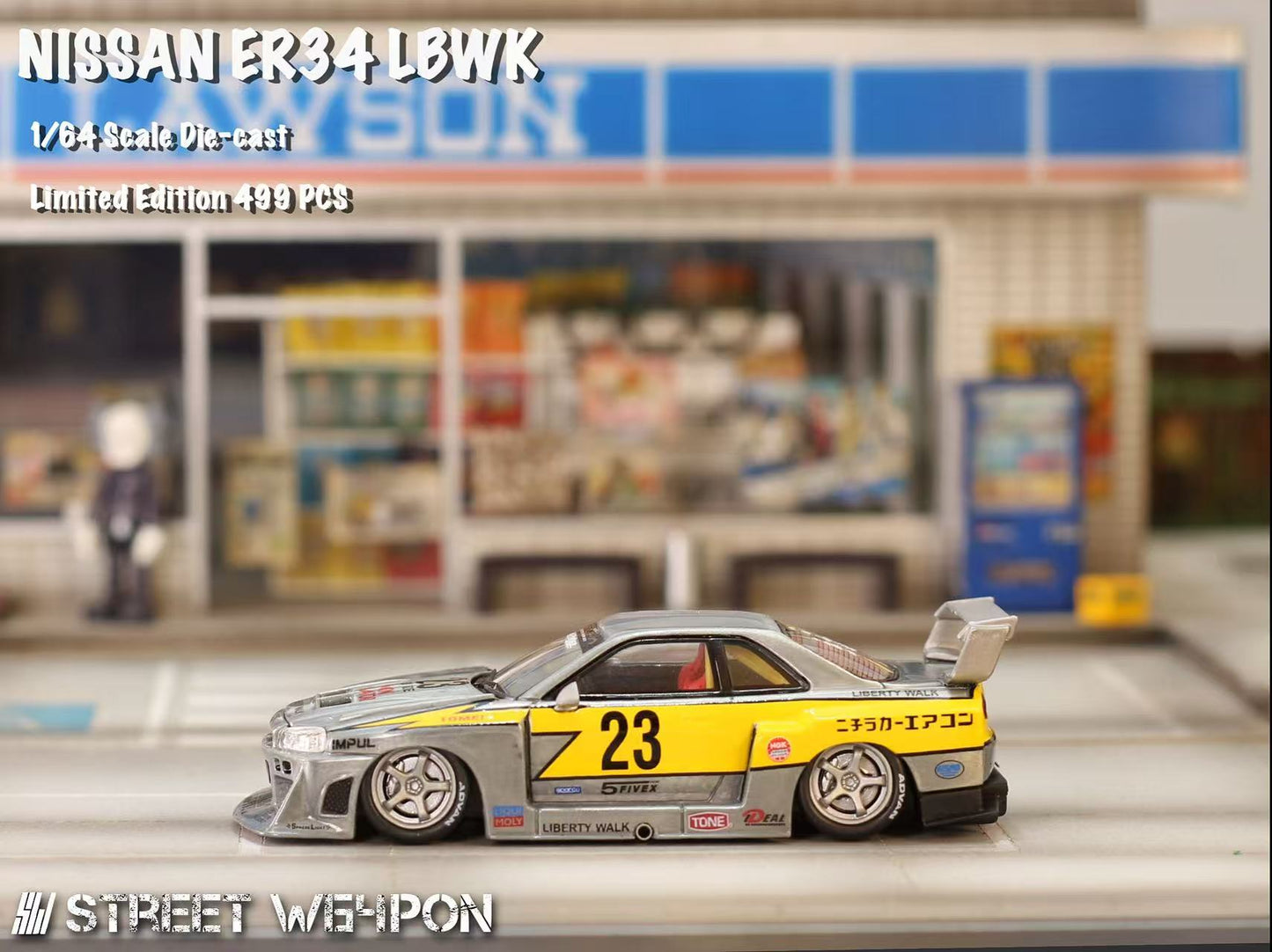 [ETA:  Feb 2026 ] Street Weapon 1/64 Skyline GT-R R34 LB Super Silhouette ER34 Raw Lightning 23# Livery