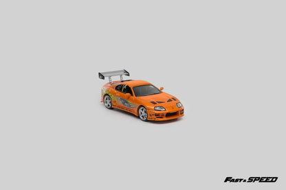 Fast Speed 1/64 Supra A80 Targa Bomex Modified FNF Orange Livery Removable-Top