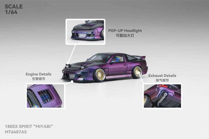 [ETA:  Dec 2025 ] MicroTurbo 1/64 S13 Silvia 180SX Spirit Rei GMHS Magic Purple Lowride