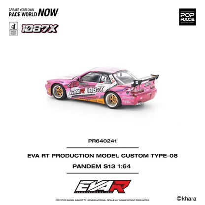 [ETA:  May 2026 ] Pop Race 1/64 S13 Silvia Pandem Rocket Bunny - EVA Pink-White