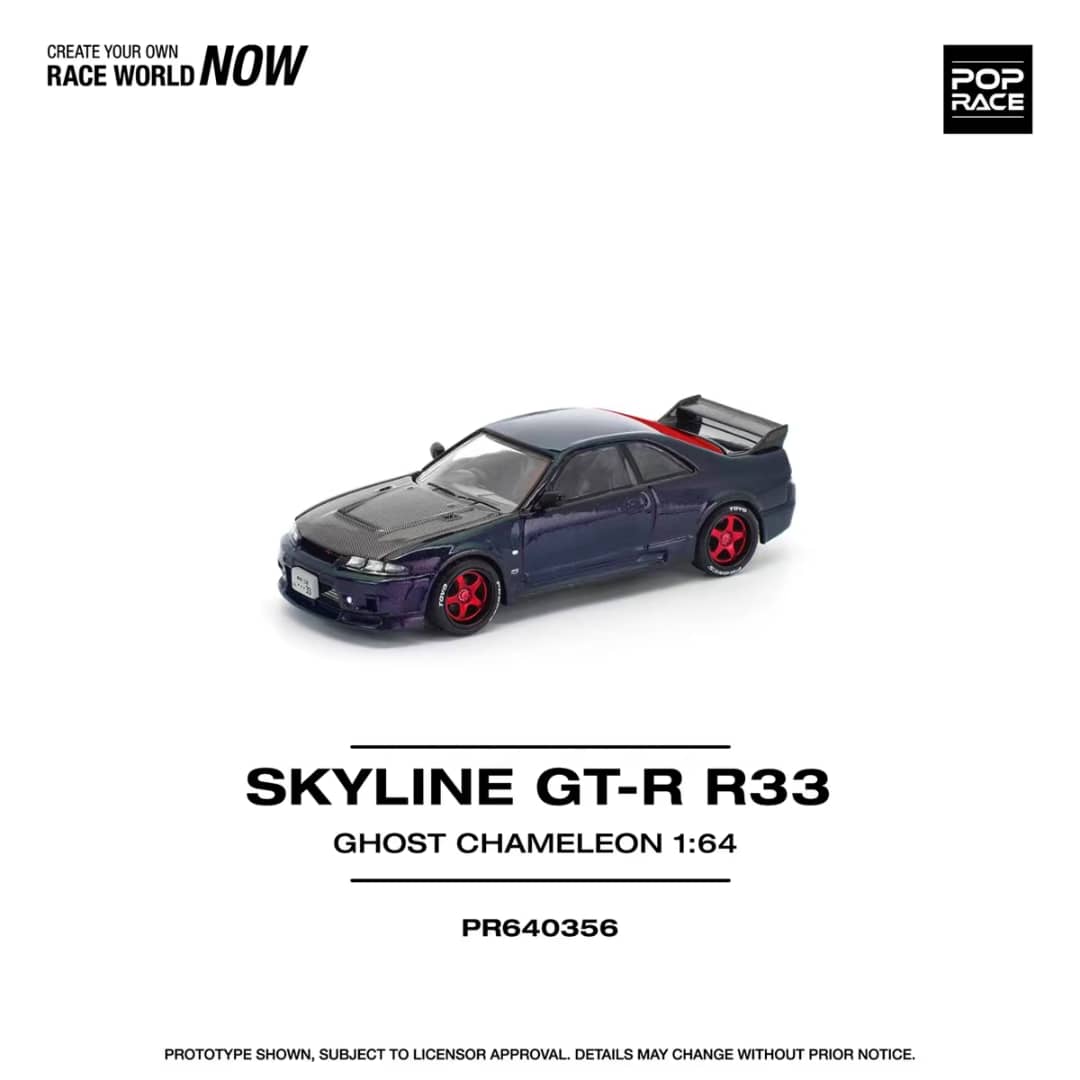 [ETA:  May 2026 ] Pop Race 1/64 Skyline R33 GT-R Nismo 400R - Ghost Chameleon