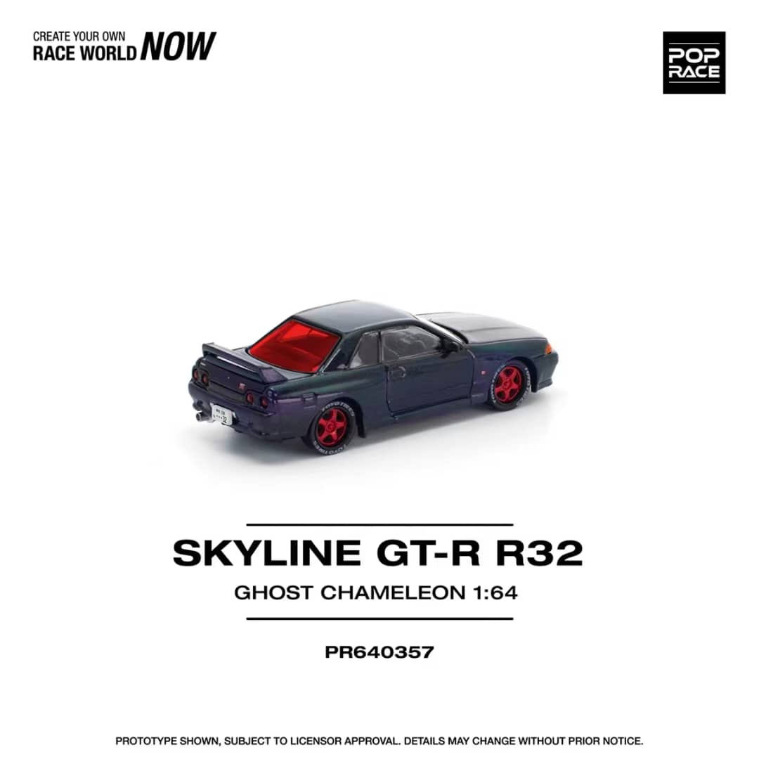 [ETA:  May 2026 ] Pop Race 1/64 Skyline R32 GT-R Ghost Chameleon