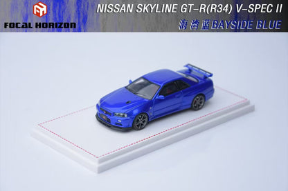[ETA:  Mar 2026 ] Focal Horizon 1/64 Skyline GT-R R34 V-SPEC-II  Bayside Blue