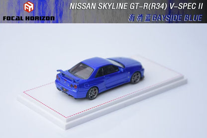 [ETA:  Mar 2026 ] Focal Horizon 1/64 Skyline GT-R R34 V-SPEC-II  Bayside Blue