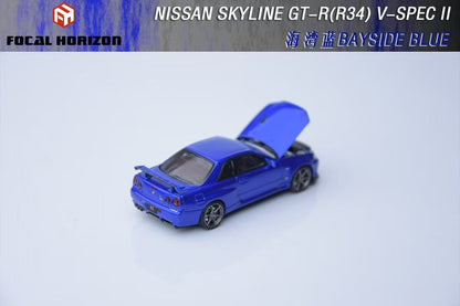 [ETA:  Mar 2026 ] Focal Horizon 1/64 Skyline GT-R R34 V-SPEC-II  Bayside Blue