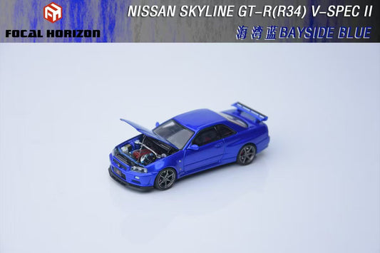 [ETA:  Mar 2026 ] Focal Horizon 1/64 Skyline GT-R R34 V-SPEC-II  Bayside Blue