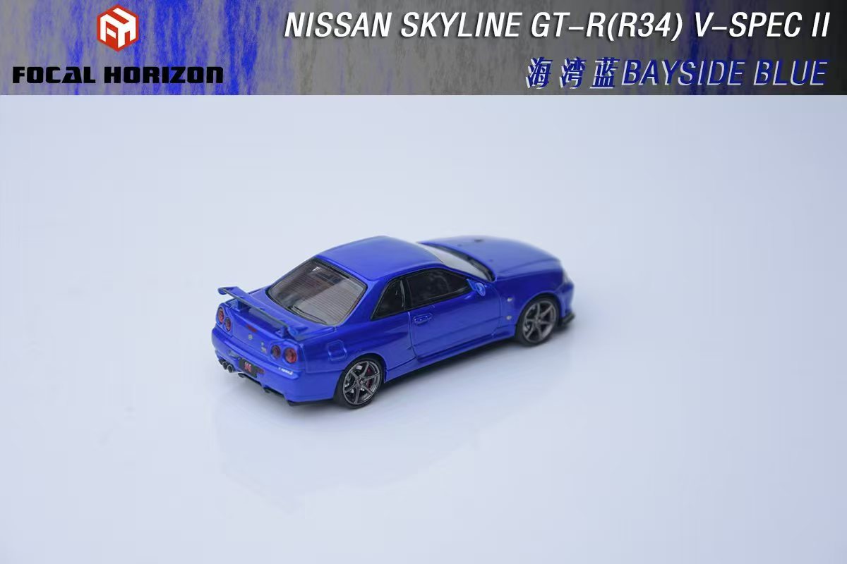 [ETA:  Mar 2026 ] Focal Horizon 1/64 Skyline GT-R R34 V-SPEC-II  Bayside Blue