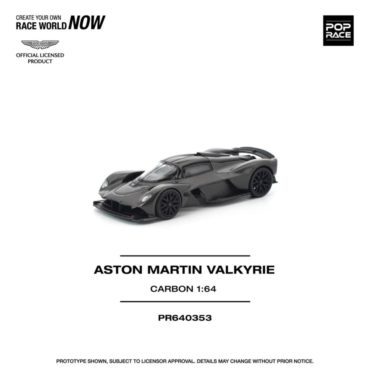 [ETA:  May 2026 ] Pop Race 1/64 Aston Martin Valkyrie Carbon Edition(PR640353)