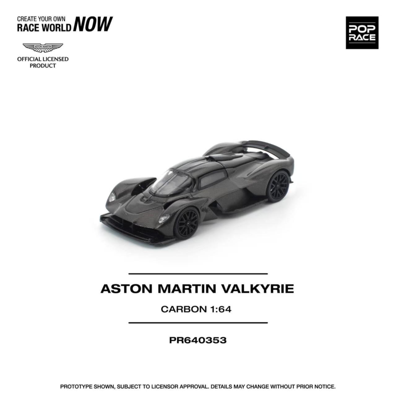 [ETA:  May 2026 ] Pop Race 1/64 Aston Martin Valkyrie Carbon Edition(PR640353)