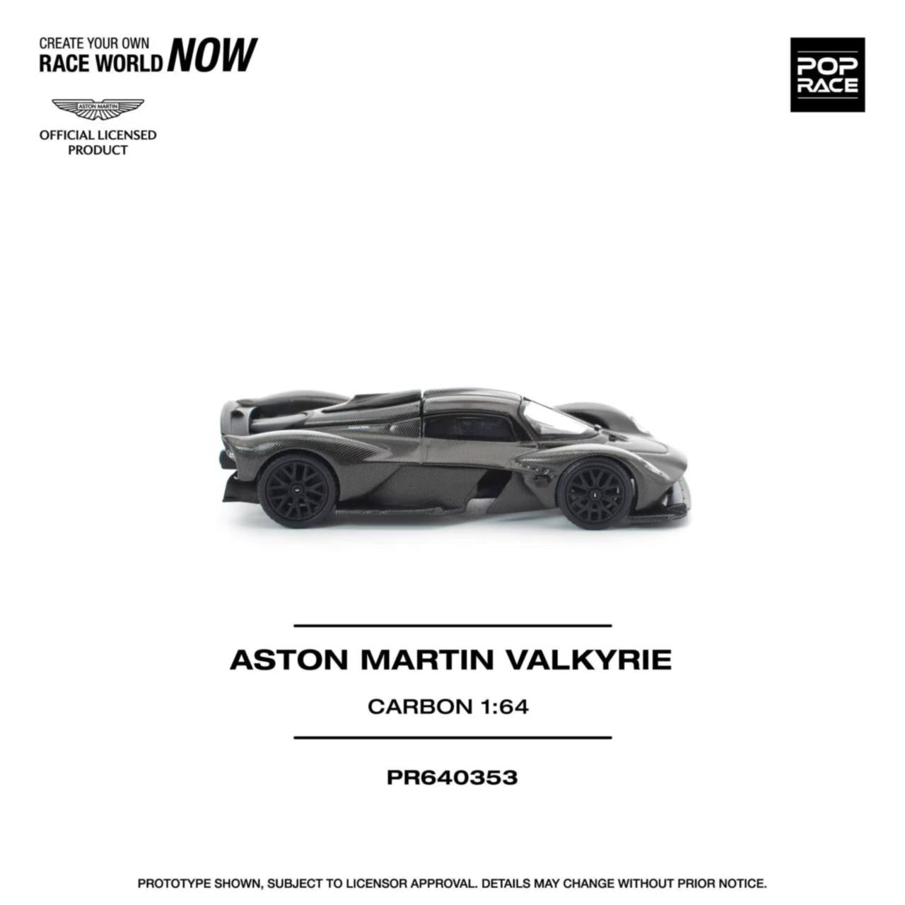[ETA:  May 2026 ] Pop Race 1/64 Aston Martin Valkyrie Carbon Edition(PR640353)