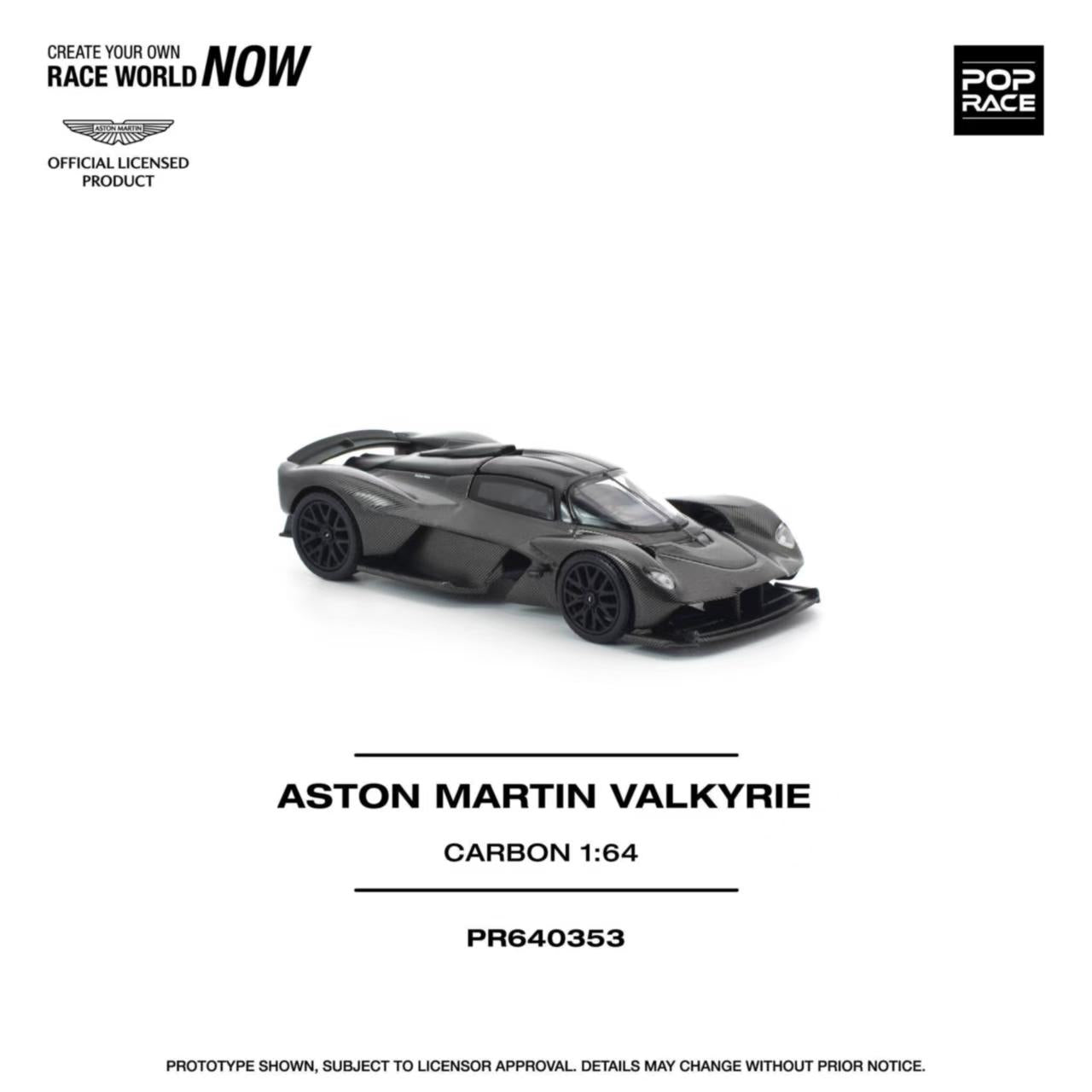 [ETA:  May 2026 ] Pop Race 1/64 Aston Martin Valkyrie Carbon Edition(PR640353)
