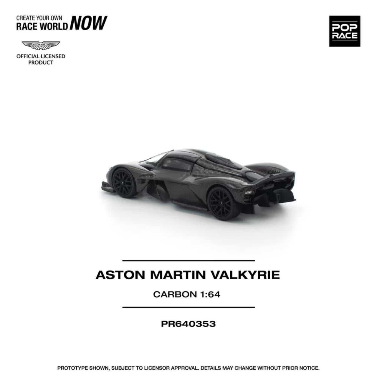 [ETA:  May 2026 ] Pop Race 1/64 Aston Martin Valkyrie Carbon Edition(PR640353)