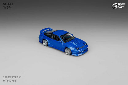 [ETA:  Feb 2026 ] Microturbo 1/64 S13 Silvia 180SX Type X Modified Metallic Blue
