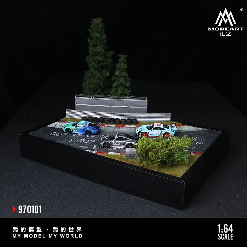 [ETA:  Mar 2026 ] MoreArt 1/64 MoreArt 1:64 Assembly Diorama Nurburgring Track Theme  01
Size: 32.7 x 22.7 x 26.5cm