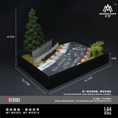 [ETA:  Mar 2026 ] MoreArt 1/64 MoreArt 1:64 Assembly Diorama Nurburgring Track Theme  01
Size: 32.7 x 22.7 x 26.5cm