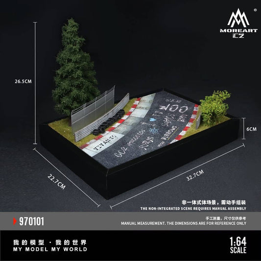 [ETA:  Mar 2026 ] MoreArt 1/64 MoreArt 1:64 Assembly Diorama Nurburgring Track Theme  01
Size: 32.7 x 22.7 x 26.5cm