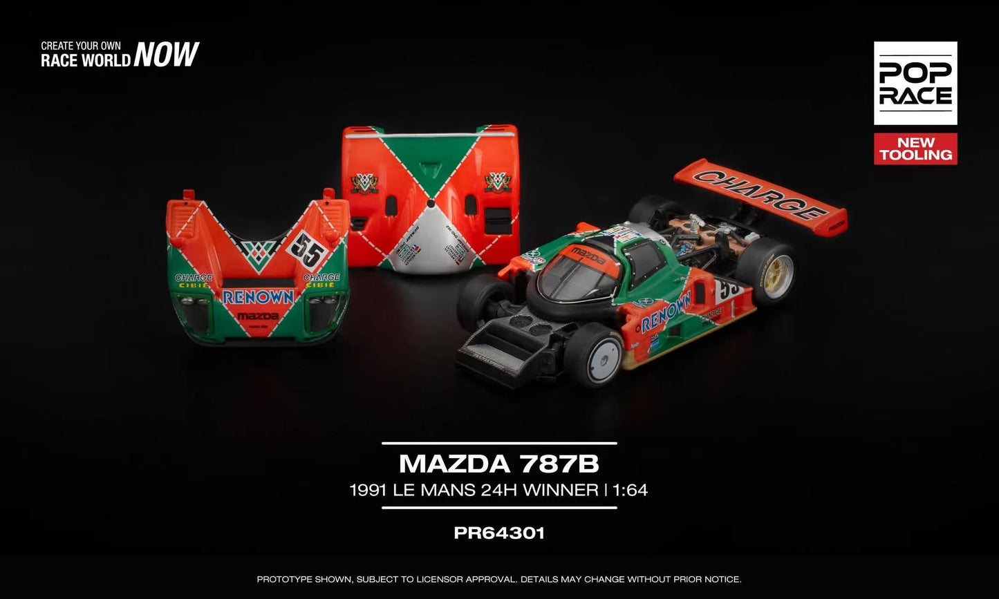 [ETA:  May 2026 ] Pop Race 1/64 787B 1991 LeMans 24hrs Winner Renown Livery