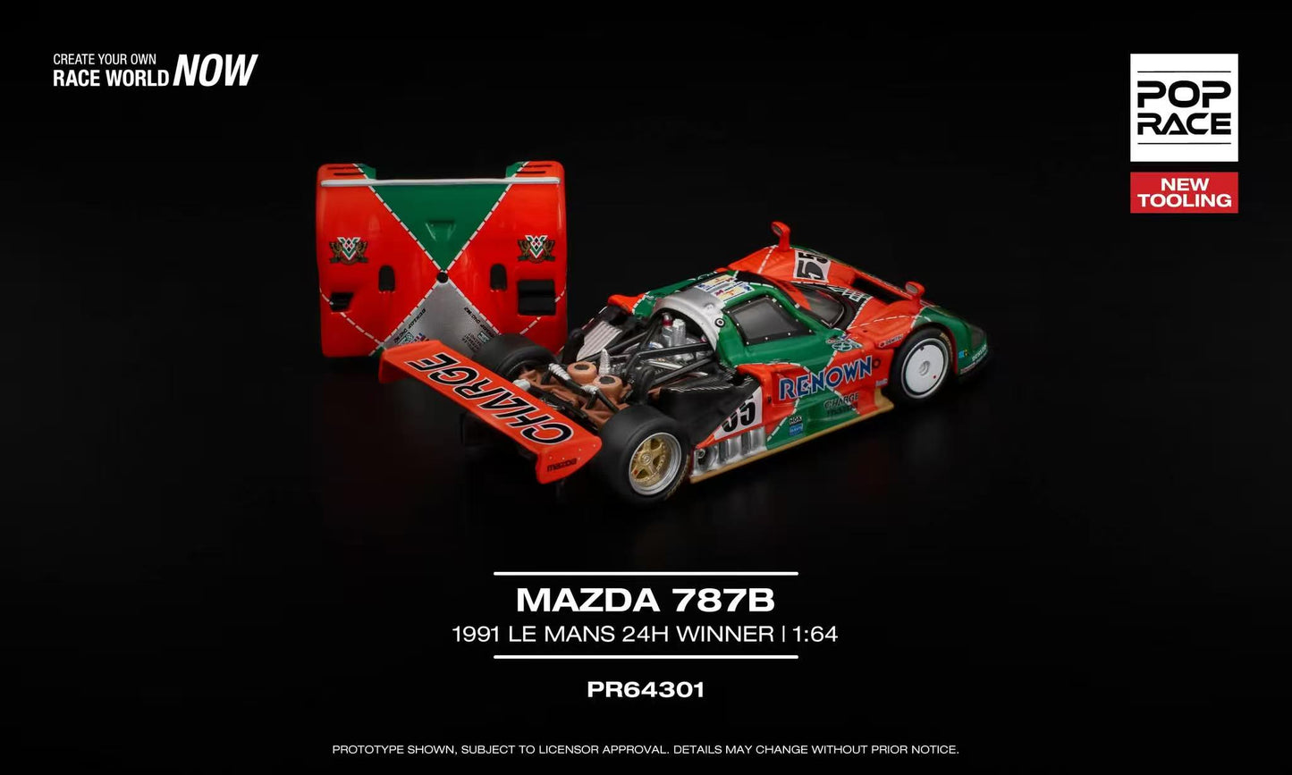 [ETA:  May 2026 ] Pop Race 1/64 787B 1991 LeMans 24hrs Winner Renown Livery