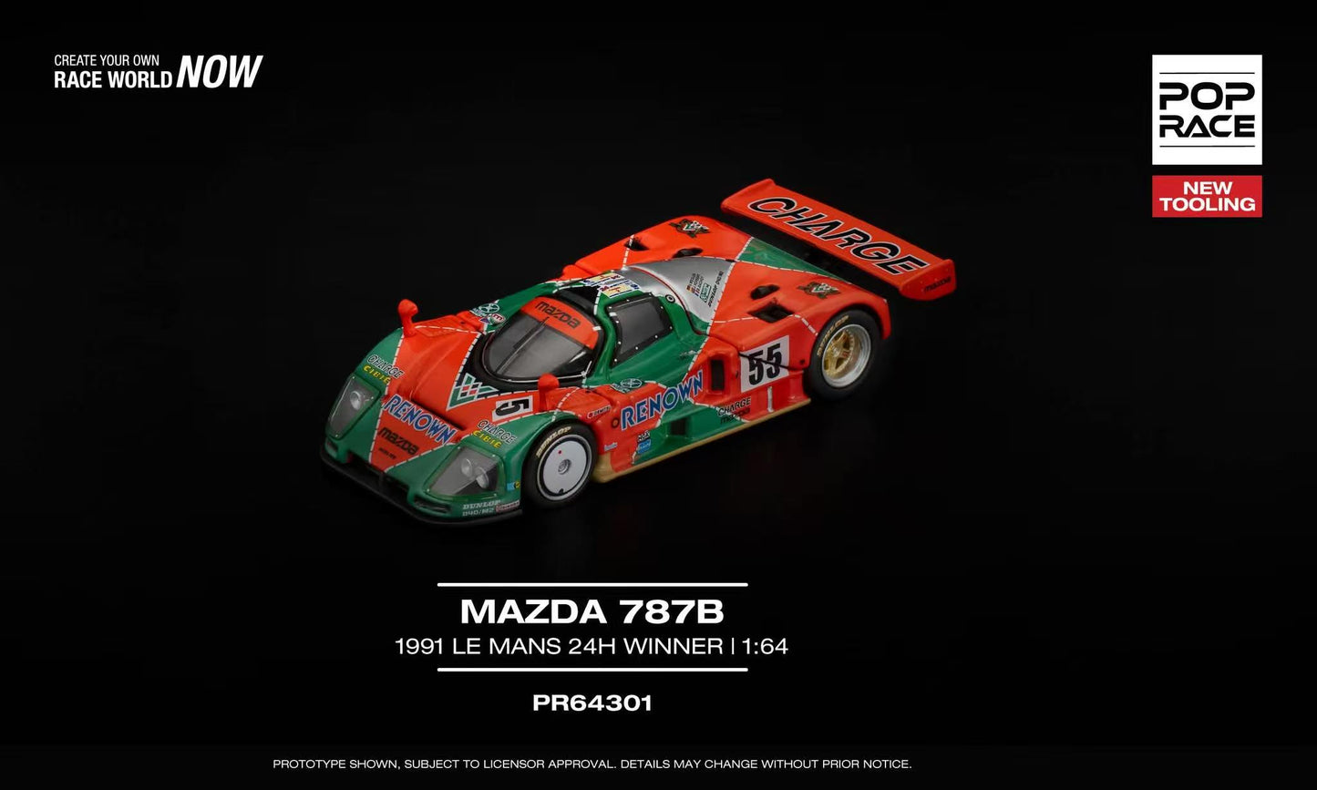 [ETA:  May 2026 ] Pop Race 1/64 787B 1991 LeMans 24hrs Winner Renown Livery