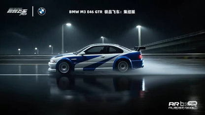 Modellino Auto BN AR 1:64 - BMW M3 GTR E46 Silver Blue NFS - Diecast Metal - Collezione 2023 - Foto 2
