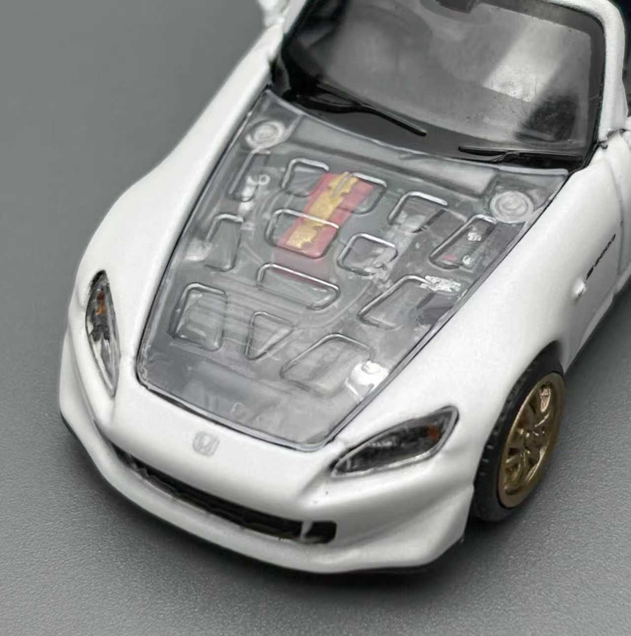 [ETA:  May 2026 ] Motorhelix 1/64 Honda  S2000 Type S Magnetic and Assembled Parts - Pearl White
Blister Card Version